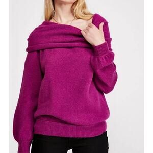 Free People Echo Beach Pullover Sweater Orchid Women's XS